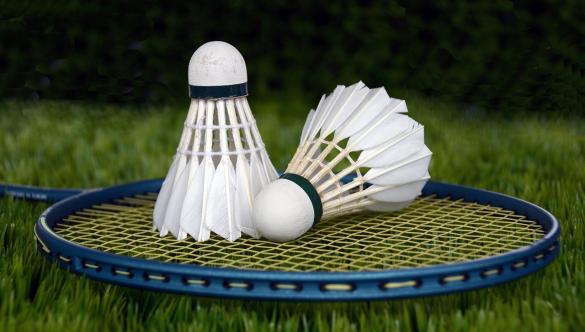Racket met 2 veren shuttles